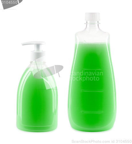 Image of Two bottles with liquid soap