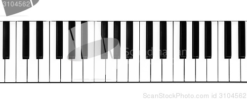 Image of Piano keyboard close-up