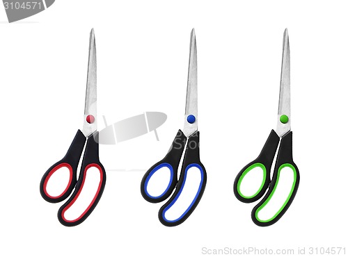 Image of colorful scissors side by side closed