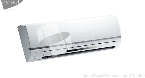 Image of White color air conditioner machine isolated