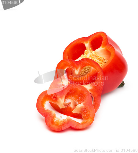 Image of red pepper isolated on white background