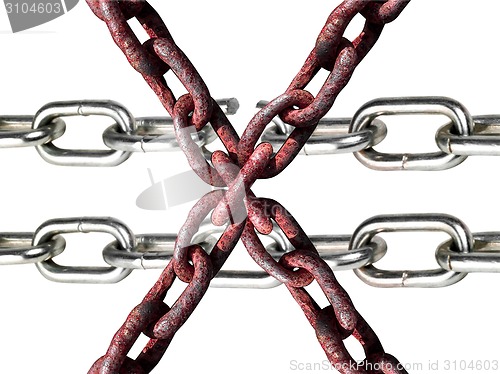 Image of old and new chains