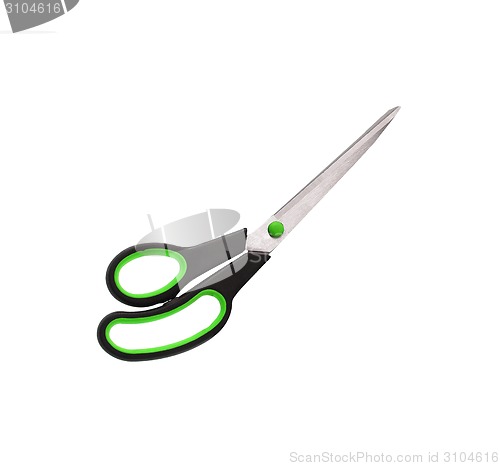 Image of scissors with plastic handles