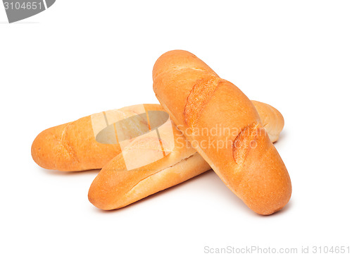 Image of hot dog bread, isolated on white background