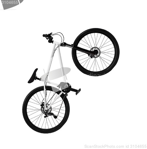 Image of mountain bike isolated on white background