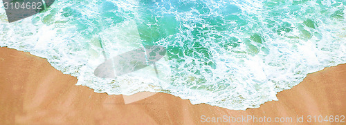 Image of beach and sea close-up