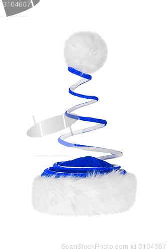 Image of Single Santa Claus blue hat