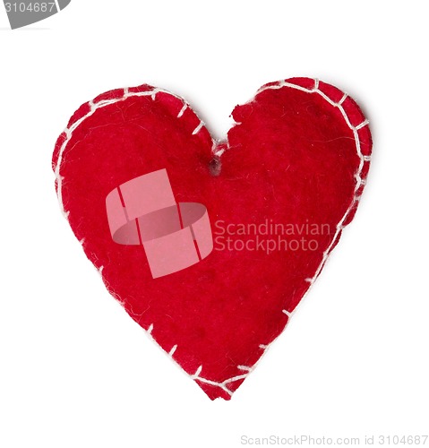 Image of Red Heart Christmas Decoration