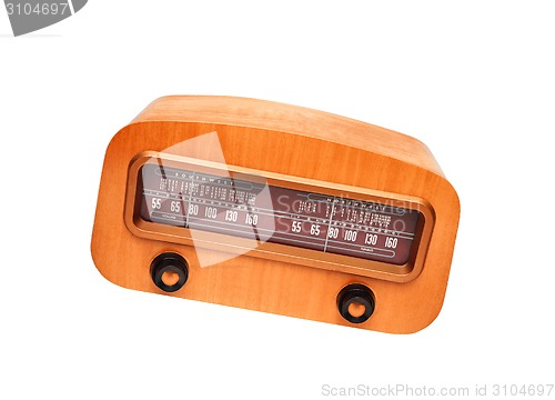 Image of Vintage wooden fashioned radio