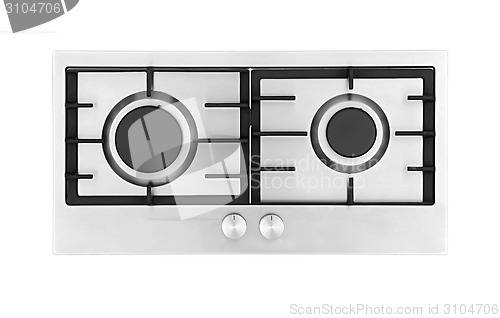 Image of Gas hob isolated on white