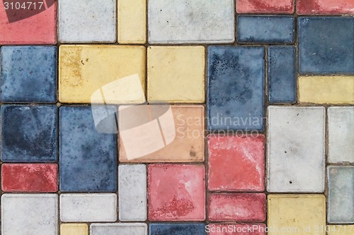 Image of Texture of tiles brown multicolor 