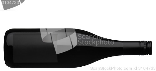 Image of Beautiful black bottle isolated on white