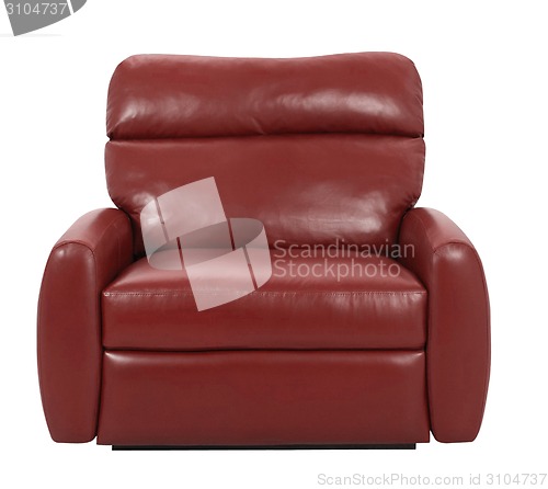 Image of red luxury armchair isolated