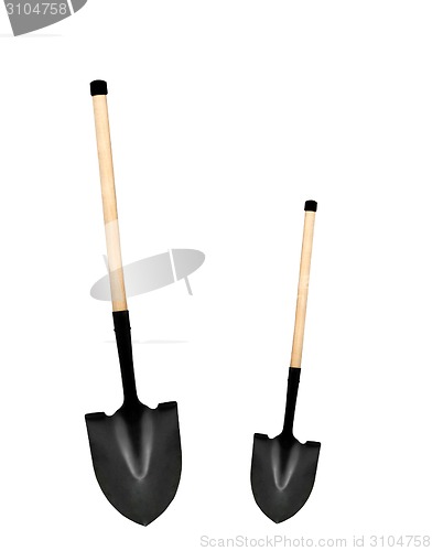 Image of big and small shovels ribbon