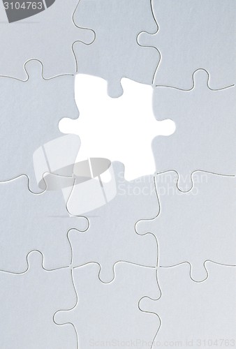 Image of Jigsaw puzzle close up