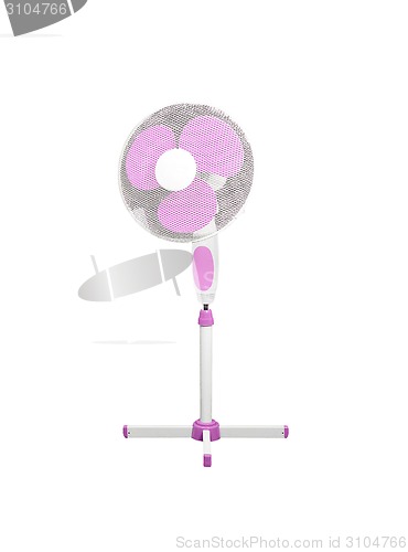 Image of Electric floor fan isolated on the white background