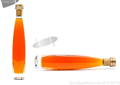 Image of Alcohol cognac in a closed bottles