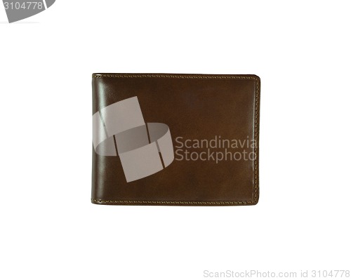 Image of brown wallet on a white background