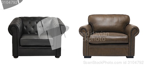 Image of two nice leather arm chairs