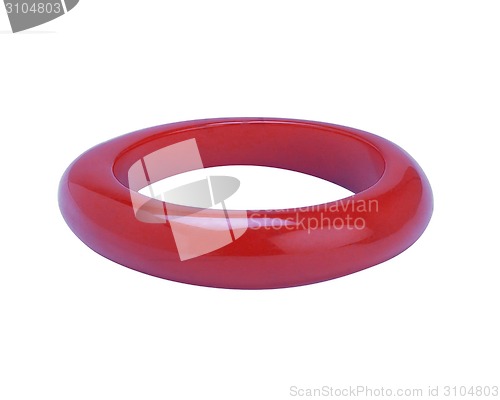 Image of red bracelet isolated on white