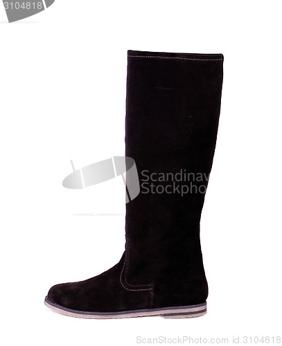Image of Black female high boot isolated