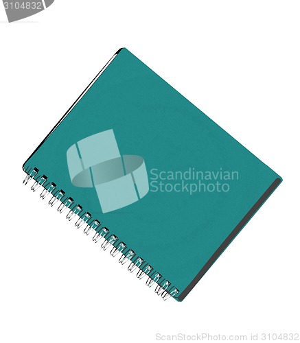 Image of Spiral binder. Note pad with white