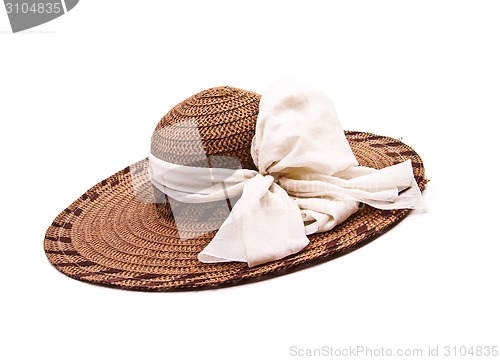 Image of Vintage woman hat isolated on white background