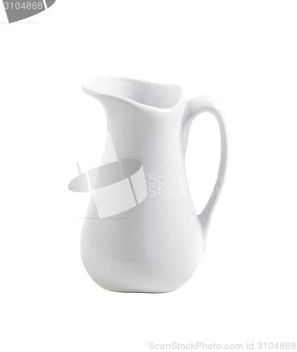 Image of White milk pitcher