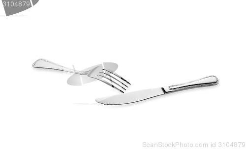 Image of fork and knife isolated