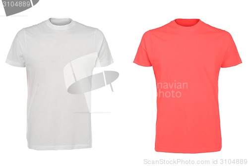 Image of white and red t-shirts