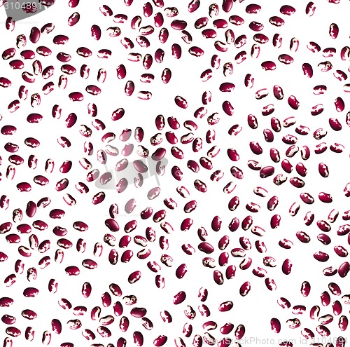 Image of dried beans on white background