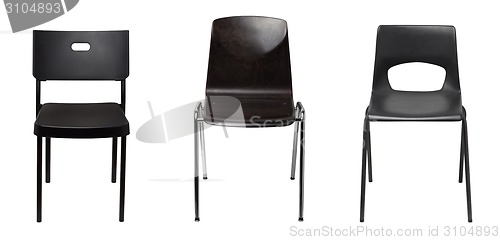 Image of Black chairs isolated