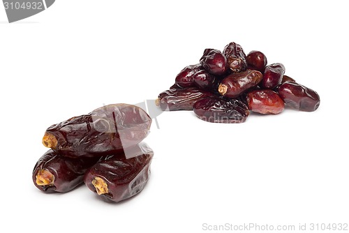 Image of Fresh dates over white background