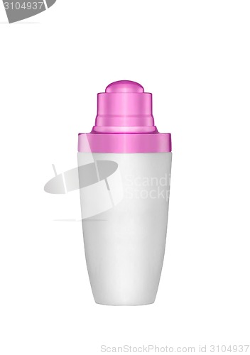 Image of Plastic bottle of body care and beauty products