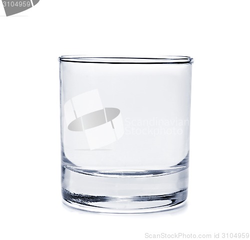 Image of Empty glass for water on white background