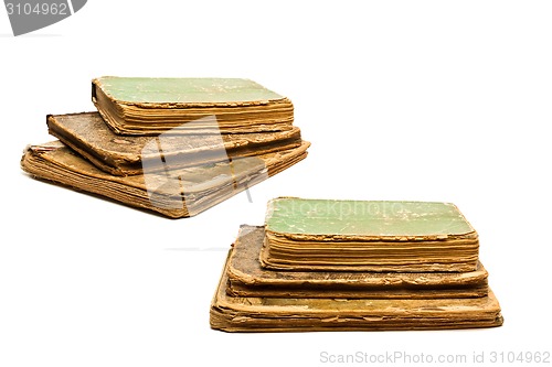 Image of Antique old books on white