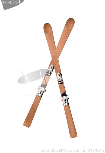 Image of pair of skis isolated