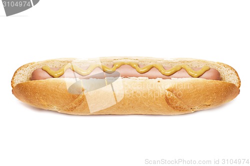 Image of old-fashioned hot dog with mustard