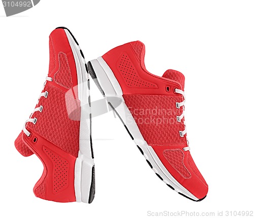 Image of red womens sport shoes