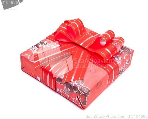 Image of Single red gift box