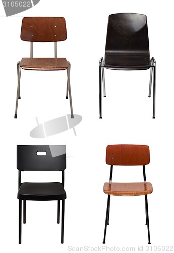 Image of Assortment of chairs isolated