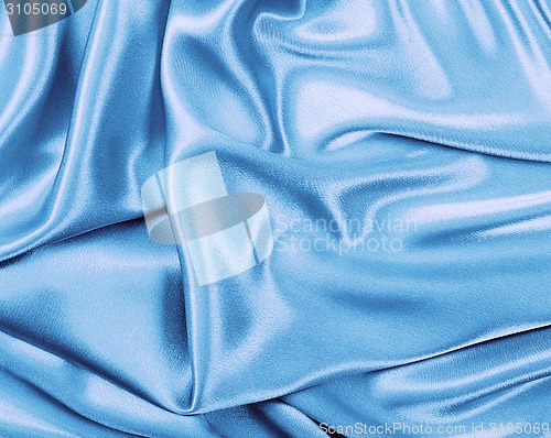 Image of Beautiful trendy blue Silk