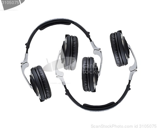 Image of Black headphones isolated
