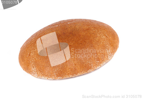 Image of brown bread loaf against white background