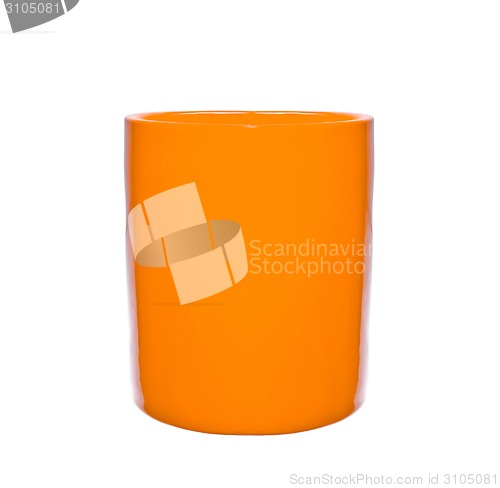 Image of yellow cup isolated