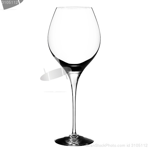 Image of Empty wine glass. isolated on a white background