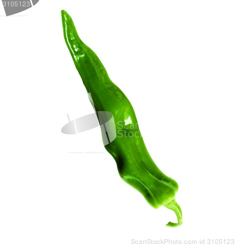 Image of green pepper isolated