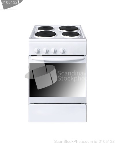 Image of electric cooker on white background