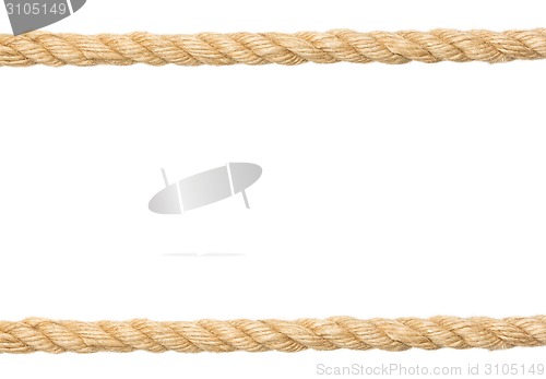 Image of close up of rope part on white background