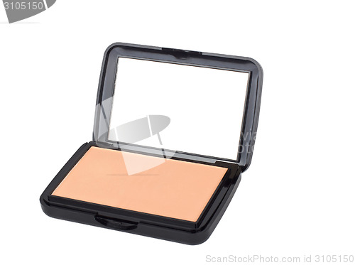 Image of Make-up powder in box isolated on white